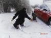 Playing in the snow 1 year old